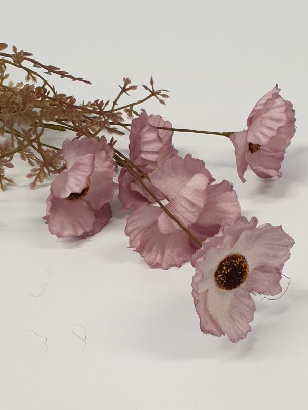 Poppy and Foliage Bunch Pink