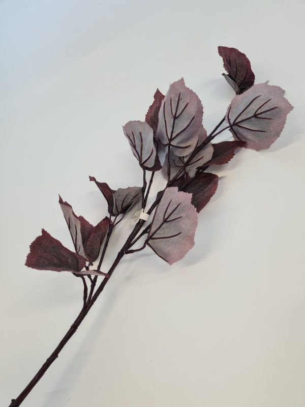 Tilia Leaves Spray Burgundy