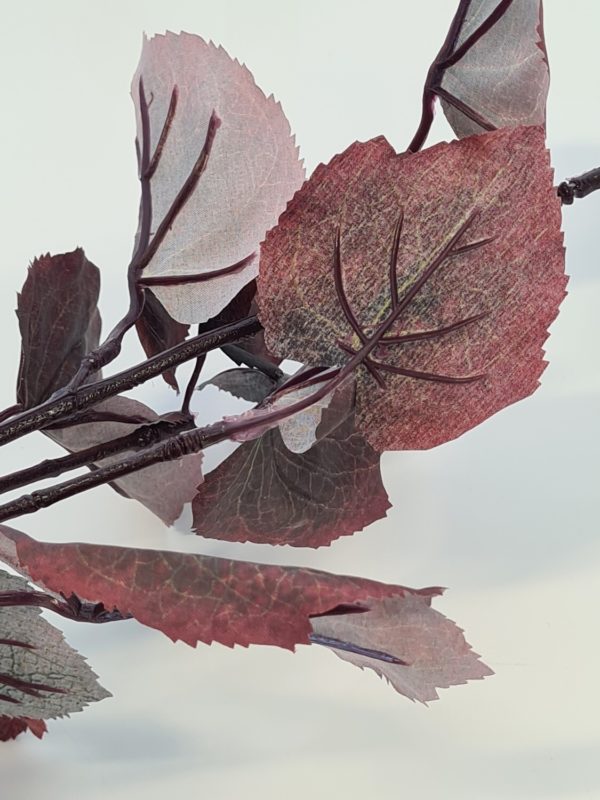 Tilia Leaves Spray Burgundy