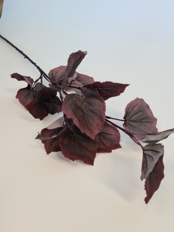 Tilia Leaves Spray Burgundy