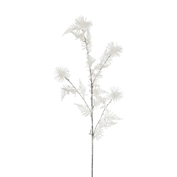 Pine Branch White Frosted 118cm