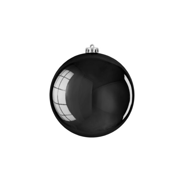 Bauble Unbreakable Black Shiny 15cm