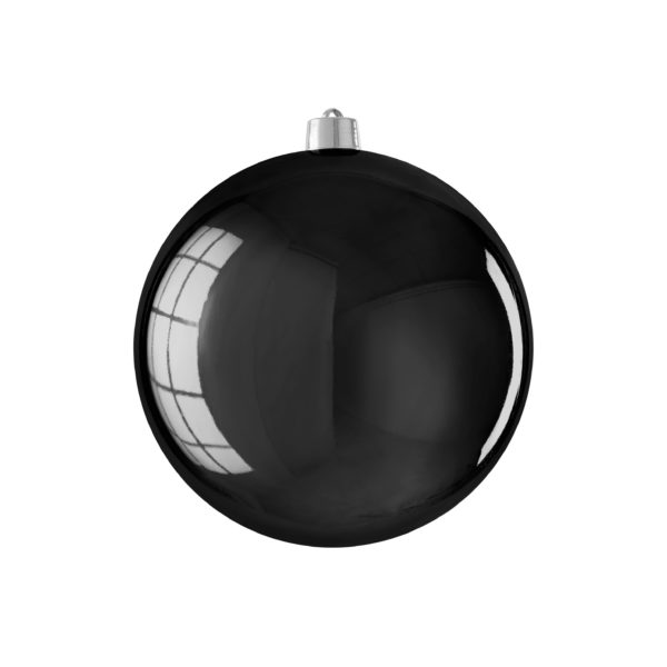 Bauble Unbreakable Black Shiny 25cm