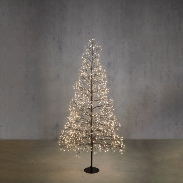 Tree LED Black Warm White 1500 Led