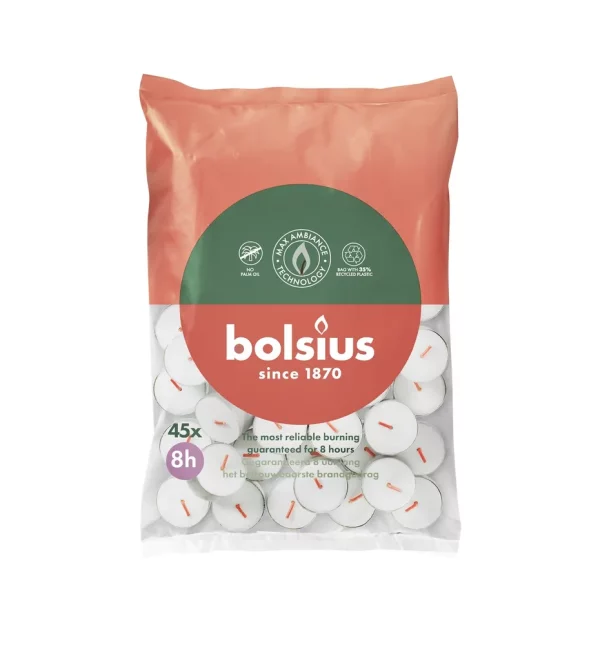 Bolsius Tealights 8hr White