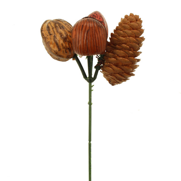 Nut and Pinecone Pick 16cm