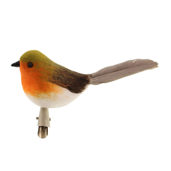 Robin with Clip 10cm