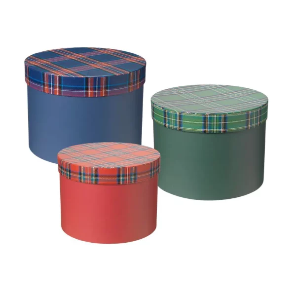 Hat box Tartan