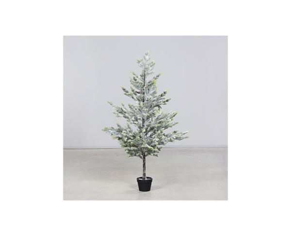 Christmas Tree With Pine Cones in Black Pot 160cm